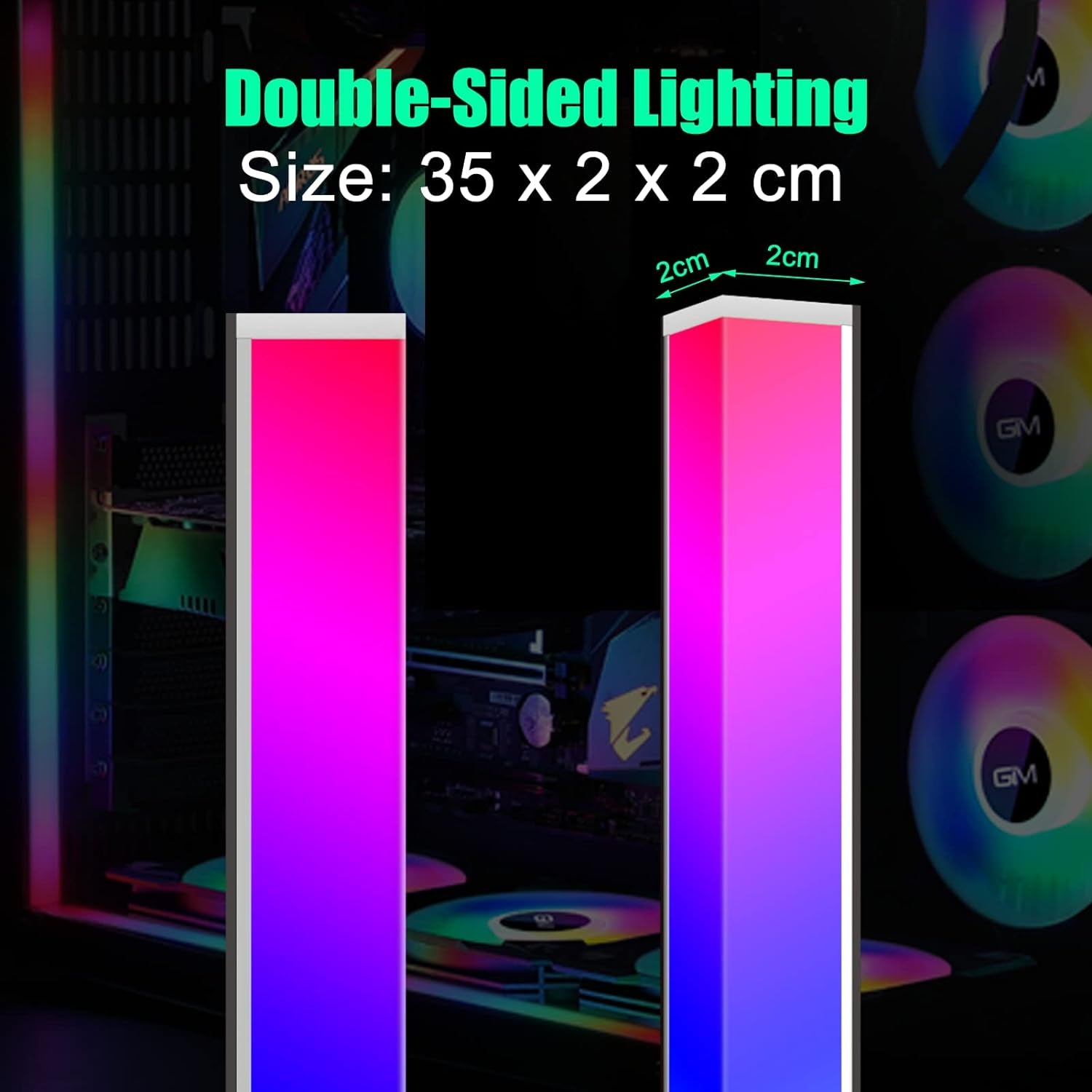 35 Cm PC RGB Striscia Luminosa per Telaio Con Ventola Di Alloggiamento Disponibile Accessori per Computer LED per Alloggiamento RGB