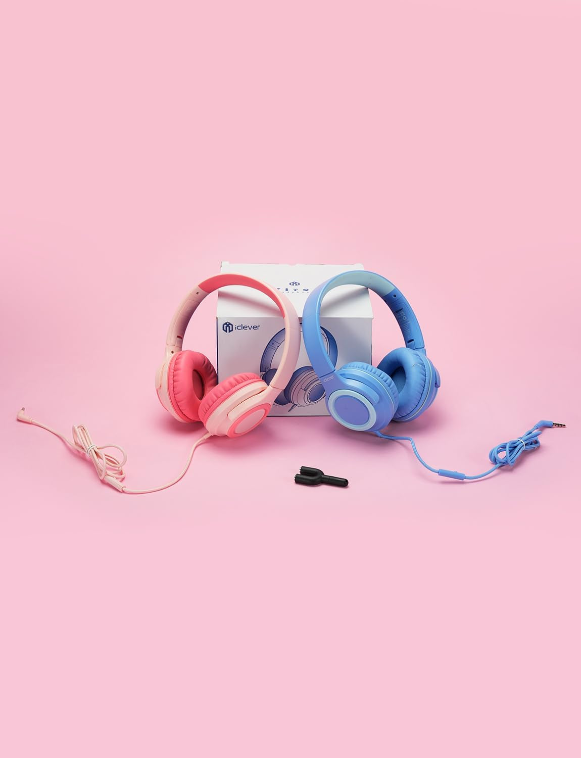 Cuffie per Bambini [2 Confezioni] – 94 Db Safe Volume Limited – Cuffie Wired per Bambini Con Splitter Condivisione, Tangle-Free Foldable Stereo Cuffie per Tablet