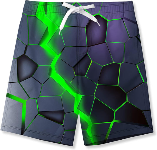 Costumi Bambino Ragazzi Mare 3D Stampato Bermuda Da Bagno Asciugatura Rapida Costume Surf Pantaloncini 5-14 Anni