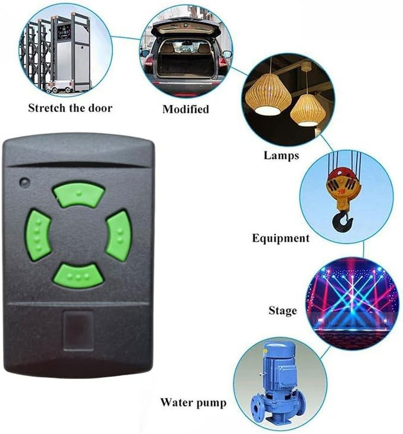 26,995 Mhz, Apertura per Porta Del Garage, Telecomando Compatibile Con Hörmann 26 Mhz, 26,9 Mhz, Hormann HSM2, HSM4, HS1, HS2, HS4, HSE2, HSZ1, HSZ2, HSP4, 1 Pezzo