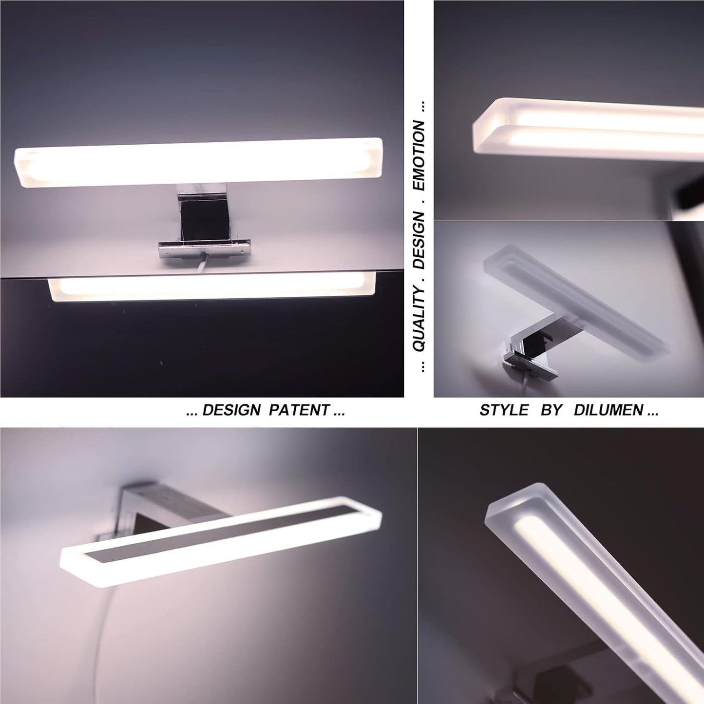 Luce Specchio Bagno Led, 5W 600Lm 30Cm, Lampada Specchio Bagno Parete, Bianco Naturale 4000K, Illuminazione Armadietto Specchio 230V IP44 Lampada Specchio Bagno ... (30Cm-4000K)