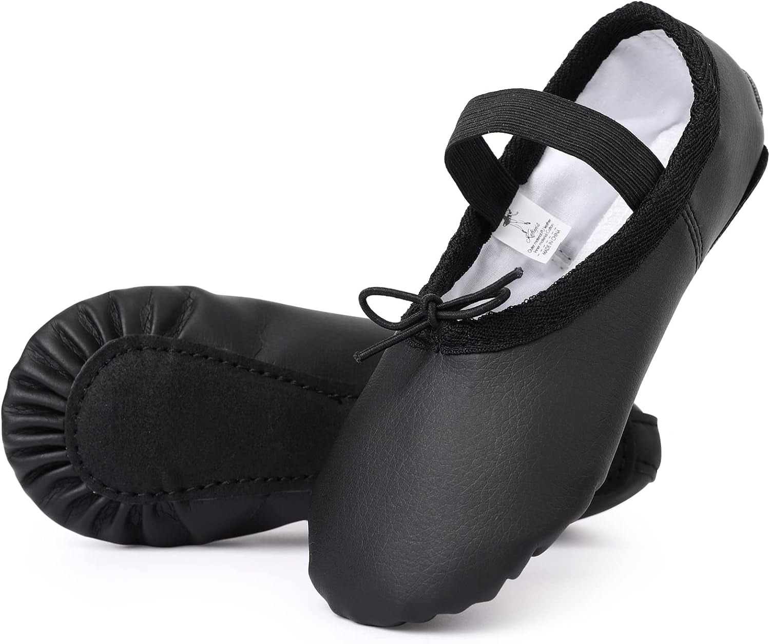 Scarpette Danza Classica Bambina Donna PU Pelle Scarpe Danza Ballo Suola Intera Scarpe Da Ballerina