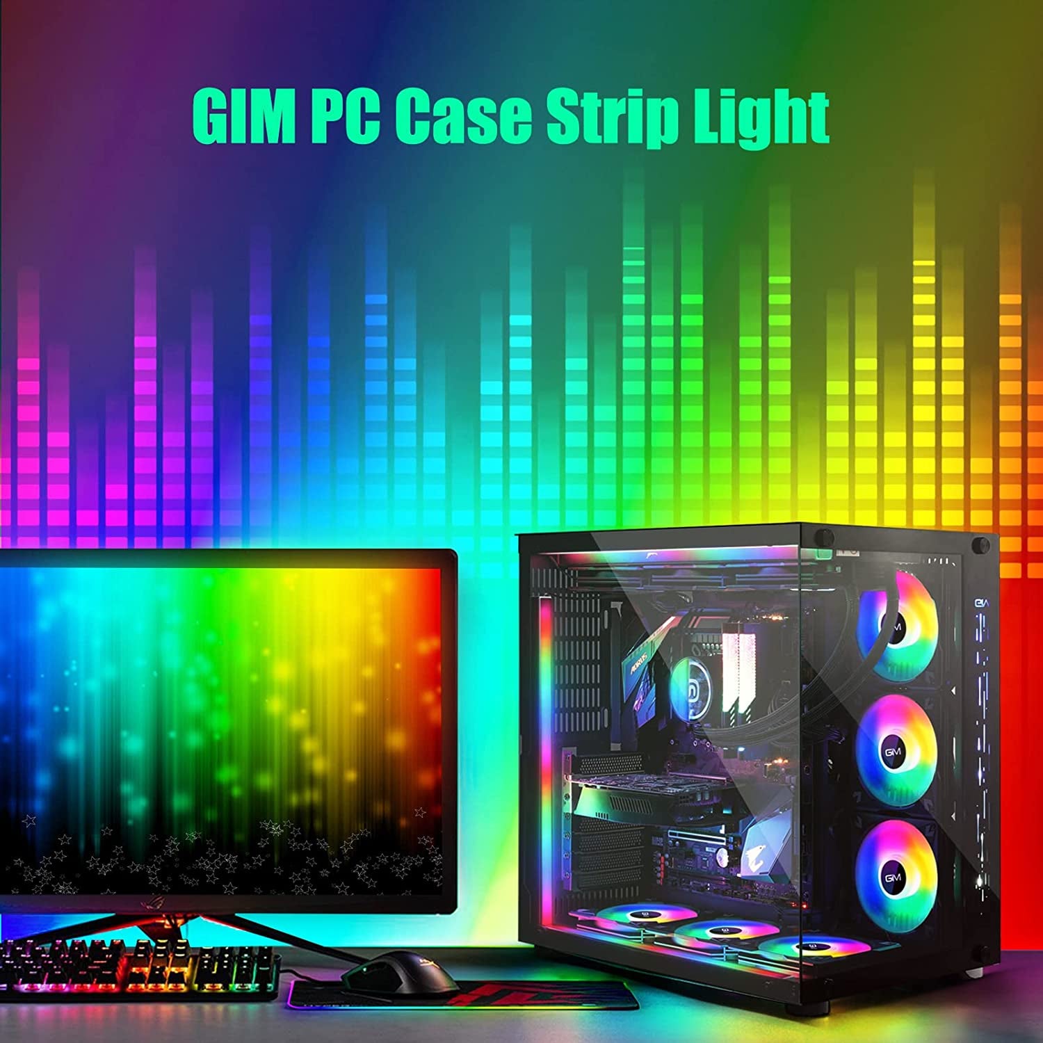 35 Cm PC RGB Striscia Luminosa per Telaio Con Ventola Di Alloggiamento Disponibile Accessori per Computer LED per Alloggiamento RGB