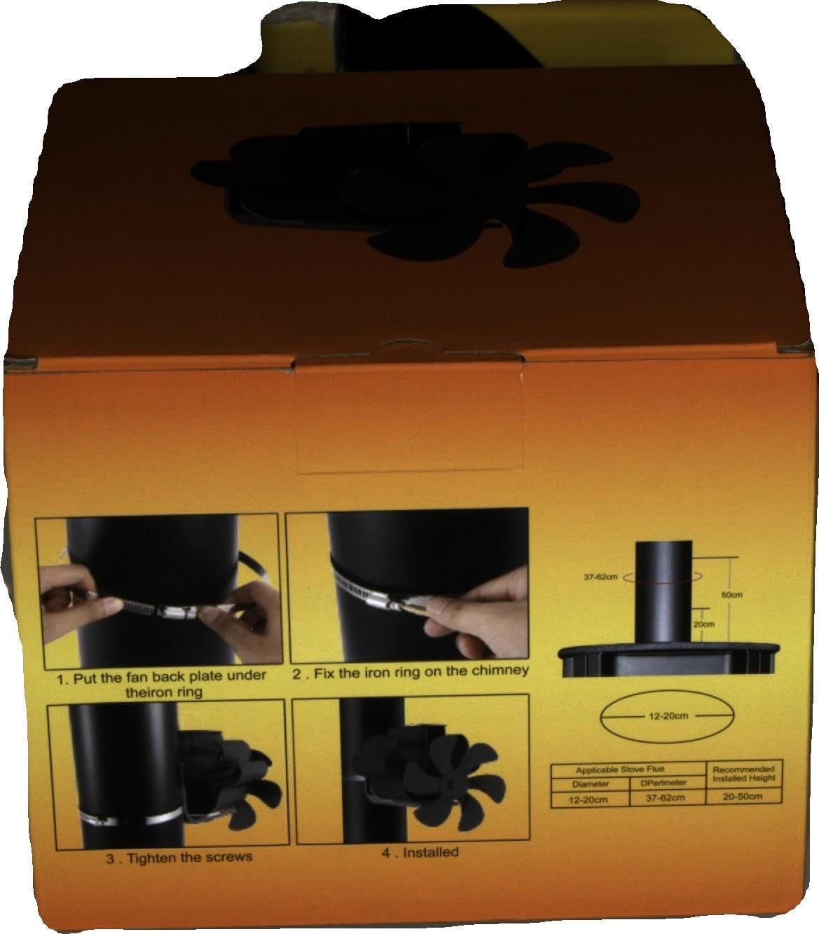 Ventola per Stufa Magnetico, Ventilatore Della Stufa Da Tubo, Silenzioso Ventola per Stufa a Legna, Senza Elettricità Alimentato Calore Ventola, Stufa Ventilatore per Bruciatori a Legno/Camino