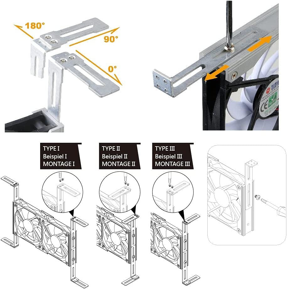 , TTC-SC20, Doppia Ventola Di Raffreddamento, Con Timer E Regolatore Di Velocità, 12 V CC, Impermeabilità IP55 (120Mm)