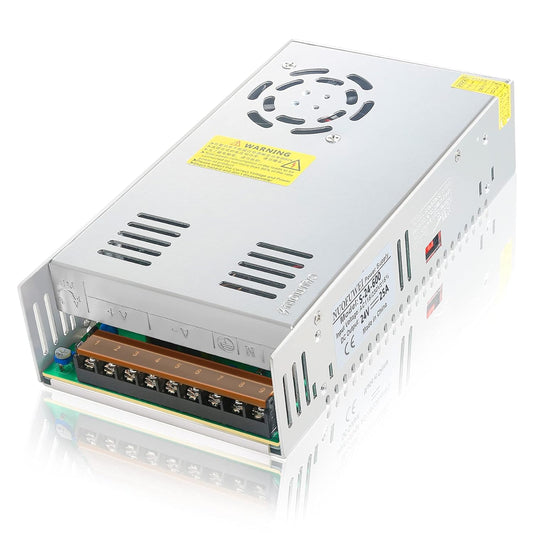 DC 24V 25A 600W Alimentatore Trasformatore 110/230V AC to DC 24V 600 Watt Interruttore Alimentatore per Verricello Jack Auto Monitor LCD CCTV Telecamera Sicurezza Stereo Auto E Altri Dispositivi 24V