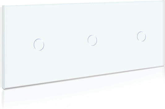 Interruttore Della Luce Touch, 1 Vano, 1 Via, Con 1 Vano, 1 Via, 1 Via, in Vetro, Bianco, Interruttore Touch Screen, Funziona Con Lampada a LED Da 228 Mm, Standard UE