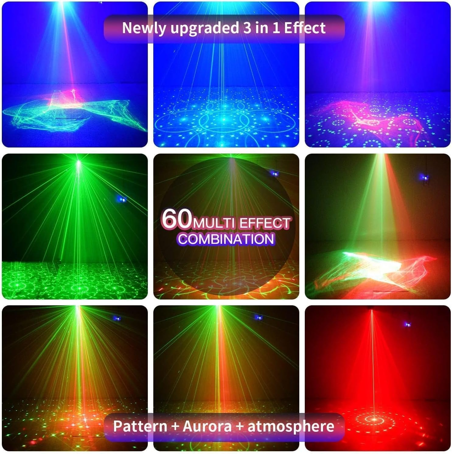 Luci a LED RGB Attivate Dal Suono per DJ E Discoteca, Mini Stroboscopico Con Telecomando per Bambini, Compleanni, Feste Di Karaoke, Matrimoni, Bar[Classe Energetica A+++]