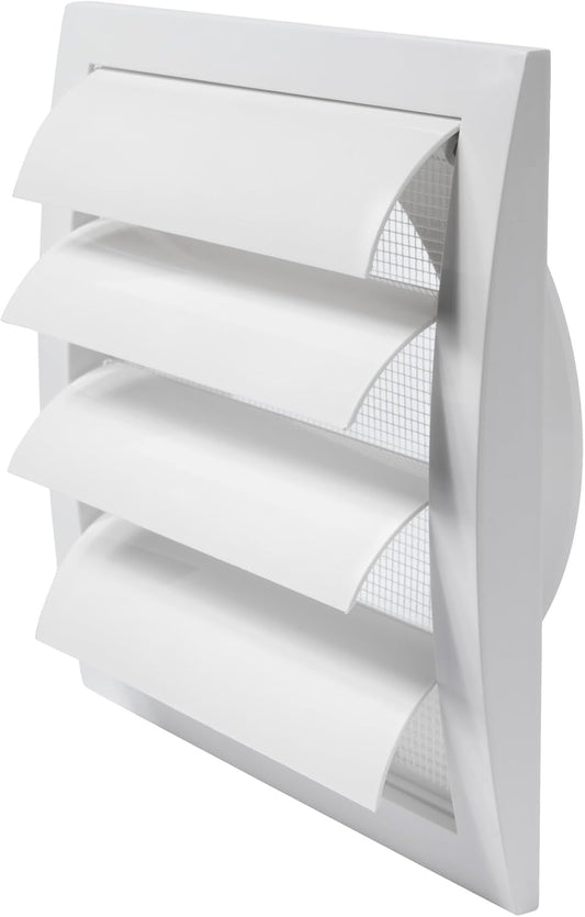 Cappuccio Di Scarico Bianco Sfiato 15 Cm Con Schermo E Flangia Incorporati, Bianco, Copertura Dello Sfiato Dell'Aria, Copertura Del Condotto Di Scarico HVAC, Tappo Di Scarico