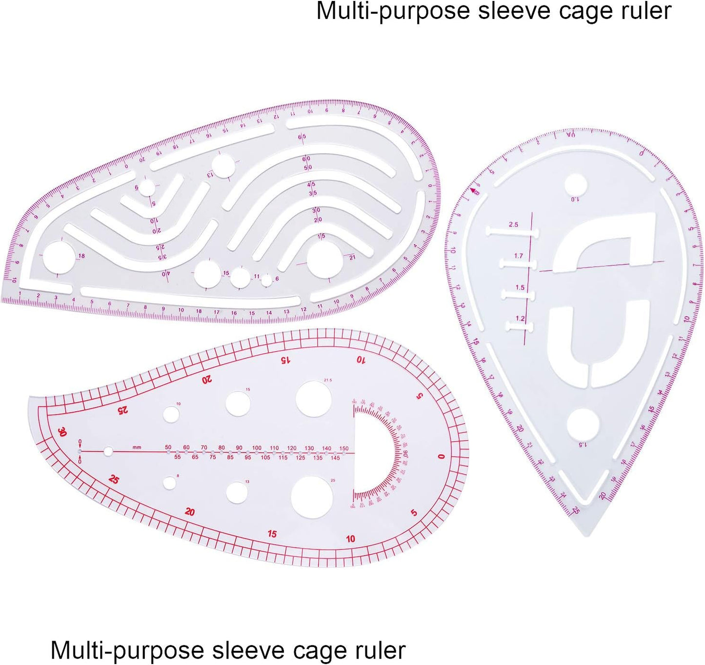 Set Di Righelli per Cucire Metrici Trasparenti Alla Moda in 9 Stili Righello per Curve Francesi Strumenti per Cucire in Plastica Righello Di Misura per Principianti Sarti Progettare Modelli
