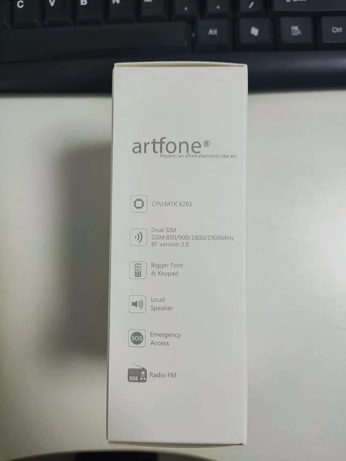 C1 Telefono Cellulare Anziani, Pulsanti Grandi, Volume Grande, Funzione Sos,Nero