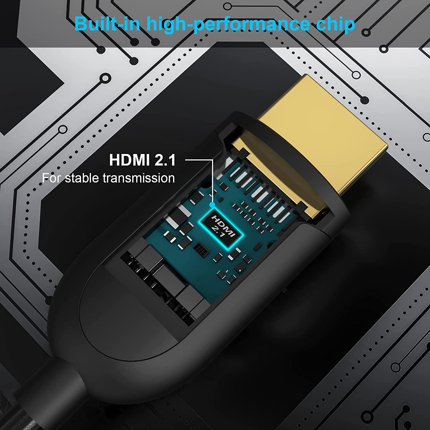Cavo HDMI in Fibra Ottica 8K 15M, 48Gbps Ultra High Speed HDMI 2.1 Cavo 8K a 60Hz 4K a 120Hz, Supporto Earc RTX 3090 HDCP 2.2 E 2.3 Dolby Compatibile Con PS5, Xbox Series X, Roku/Sony/Lg TV…