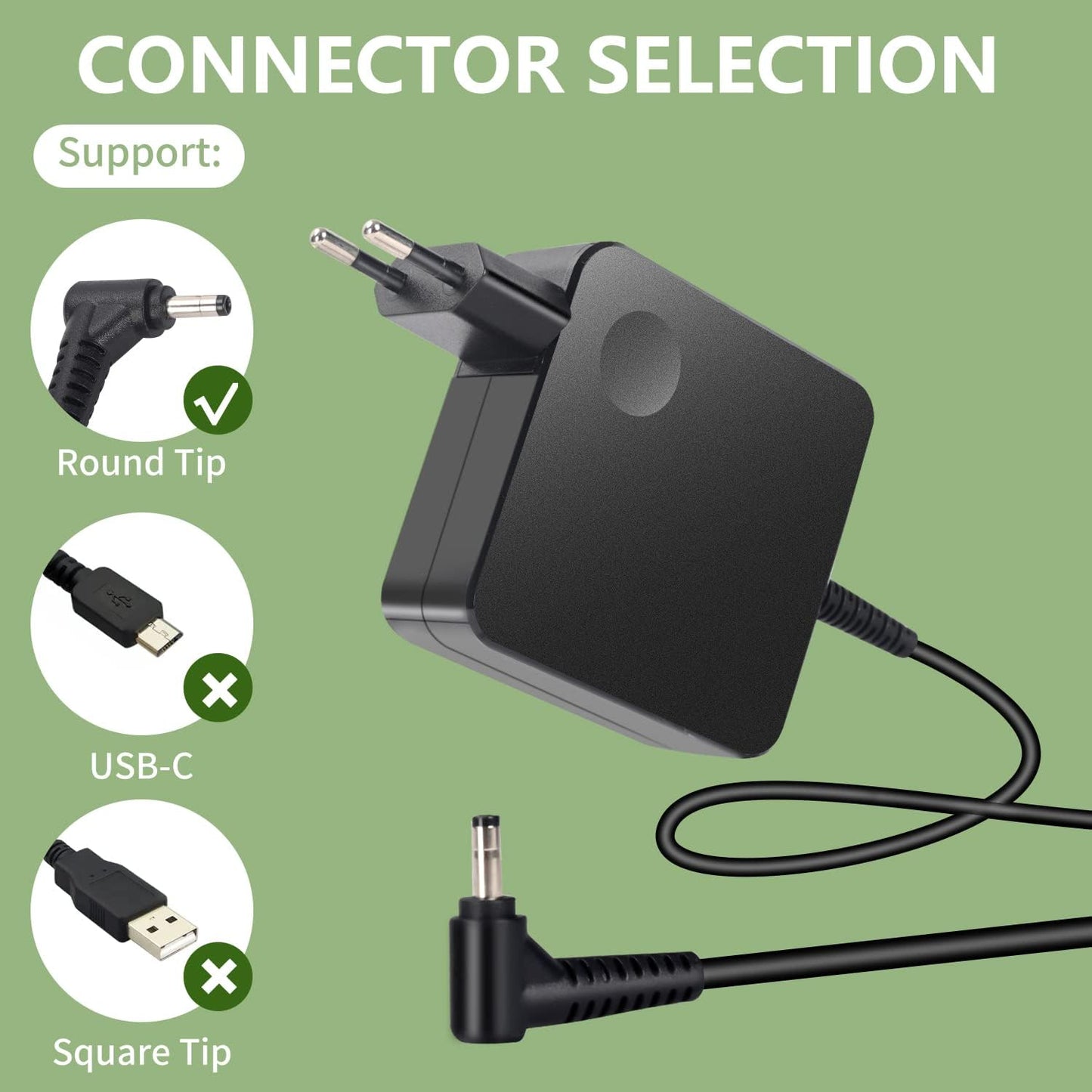 65W Caricatore Alimentatore PC Portatile Compatibile Con Lenovo Ideapad 330-14 330-15 330-17 510-15 330S-14 330S-15, Yoga 710-14IKB 710-14ISK 710-15ISK 20V 3,25A 4,0X1,7Mm Adattatore