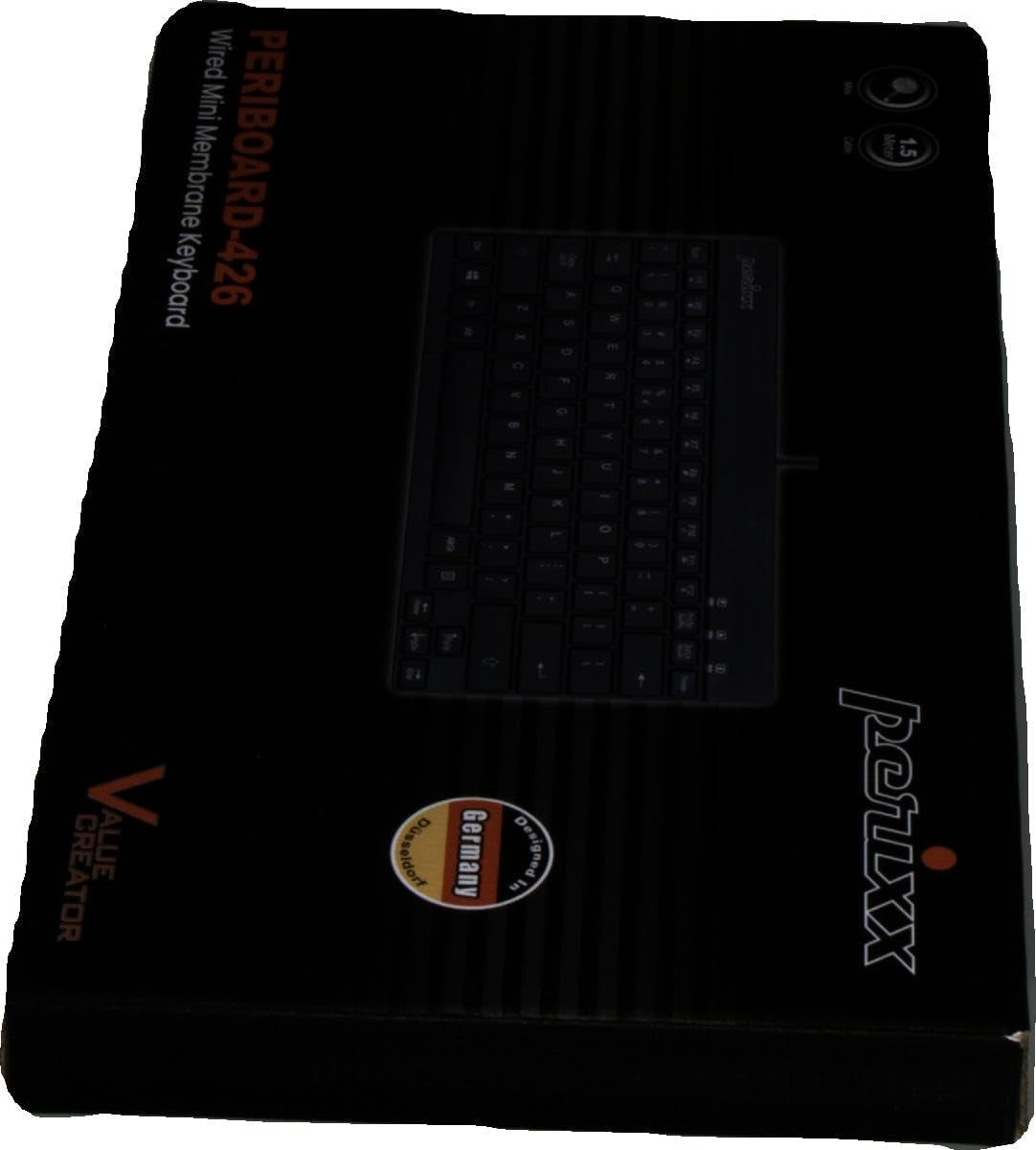 PERIBOARD-426 Mini Tastiera Con Cavo USB, Francese AZERTY, Nero