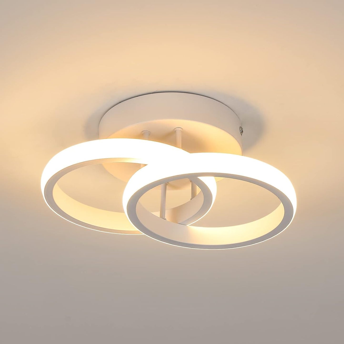 Plafoniera Led Soffitto Moderna, 22W Creativo Lampadario a Soffitto a Led, Bianco Caldo Lampada Da Soffitto in Acrilico, Plafoniera Soffitto Rotondo per Corridoio, Cucina, Soggiorno, Dia 25CM