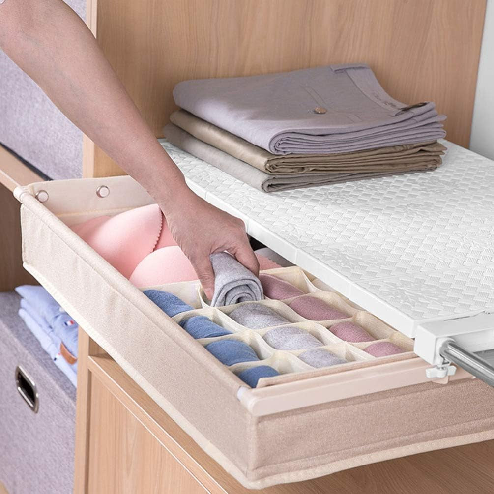 - Scaffale Telescopico Estensibile per Armadio, Resistente, Regolabile, per Cucina, Camera Da Letto, 33 – 53 Cm