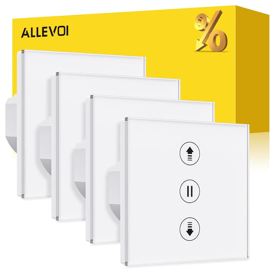 Interruttore per Tapparelle Wlan Con Funzione Percentuale, Timer Intelligente per Tapparelle, Compatibile Con Alexa/Google Home/Smart Life, Controllo Tapparelle Richiede Conduttori Zero