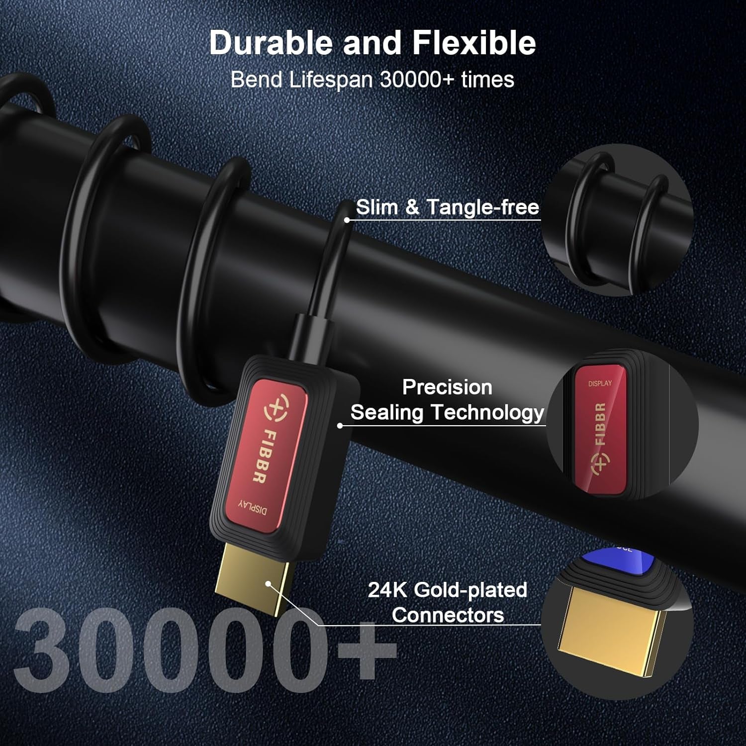 Cavo HDMI in Fibra Ottica 2M, 48 Gbps Cavo HDMI 2.1 Ad Alta Velocità 8K@60Hz 4K@120Hz Dolby/Dynamic HDR/HDCP 2.3/Earc 8K Cavo HDMI Unidirezionale in Fibra Compatibile Con TV Box/Hdtv/Proiettore