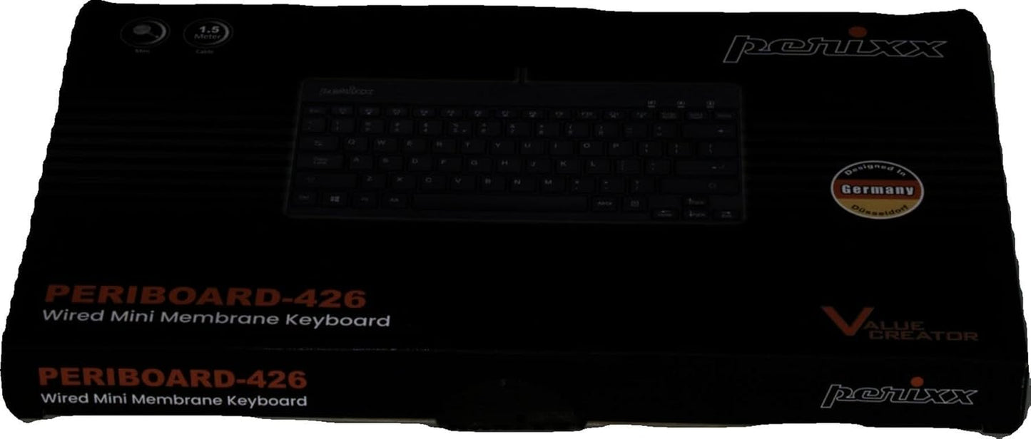 PERIBOARD-426 Mini Tastiera Con Cavo USB, Francese AZERTY, Nero