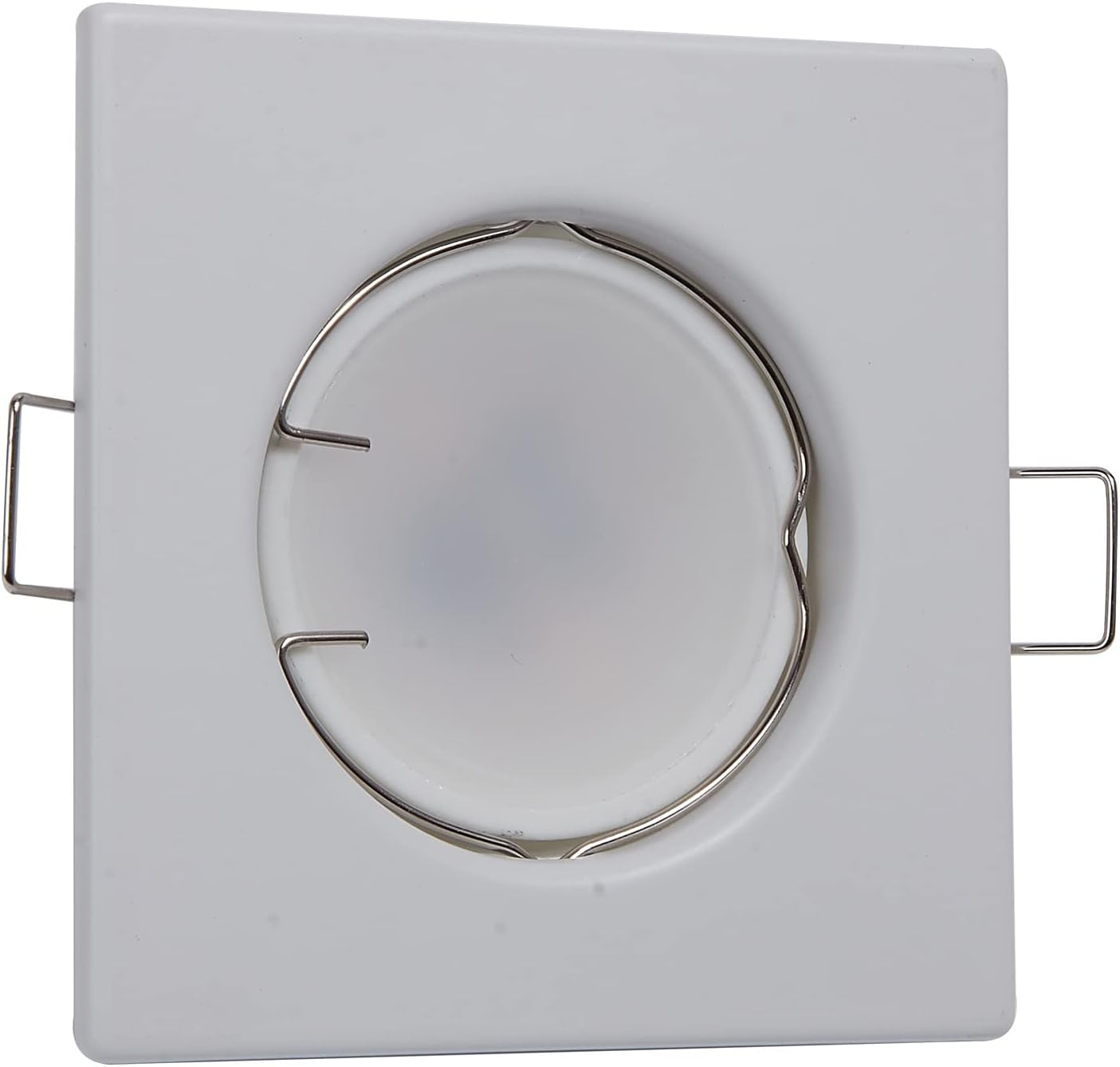 Set di 3 faretti da incasso a LED con modulo GU10, faretto da incasso a soffitto da 3 W, quadrato, dimmerabile, 230 V, foro 55 mm, bianco caldo (bianco)