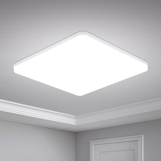 Plafoniera Led Soffitto 48W Ultra Magro UFO Pannello LED Quadrat Bianco Freddo 6500K 4320LM Lampada Da Soffitto per Soggiorno Camera Da Letto Bagno Cucina Corridoio E Balcone 30 * 30 * 4Cm