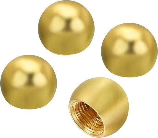 Confezione da 4 pomelli portalampada M10 diametro 15 mm Accessori con filettatura interna bronzo