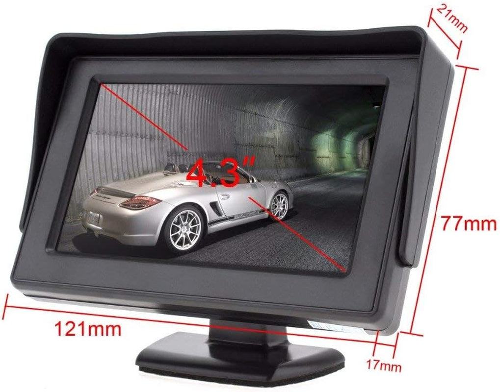 4,3 '' Set Di Telecamere Di Visualizzazione Inversa, Telecamera Inversa Impermeabile Con Monitor in Auto, Adatto per SUV E Camion