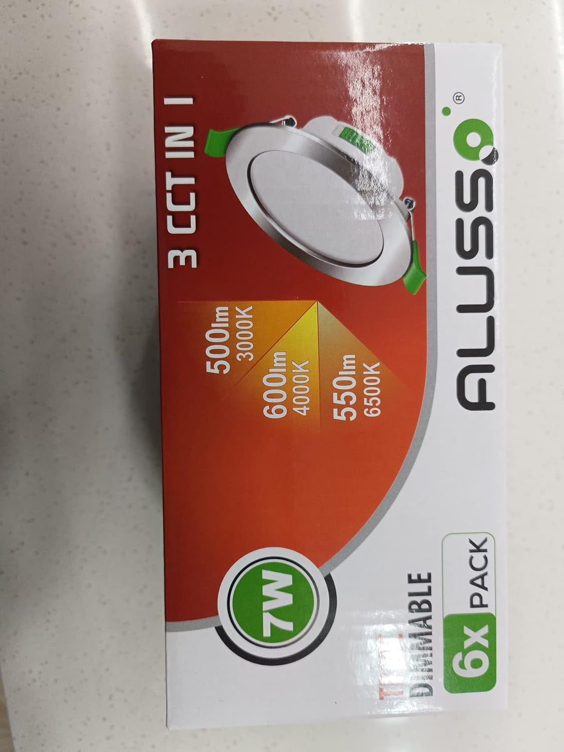 7W Ultra Slim Spot IP44 per Bagno Rotondo Nero