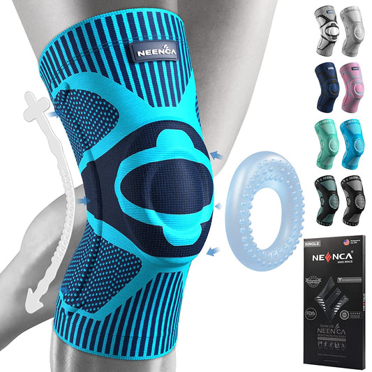 - Ginocchiera Di Compressione, Con Cuscinetti in Gel per Patella E Stabilizzatori Laterali a Molla, Protezione Medica per Corsa, Menisco, Artrite, Sollievo Dal Dolore Articolare, ACL, Recupero