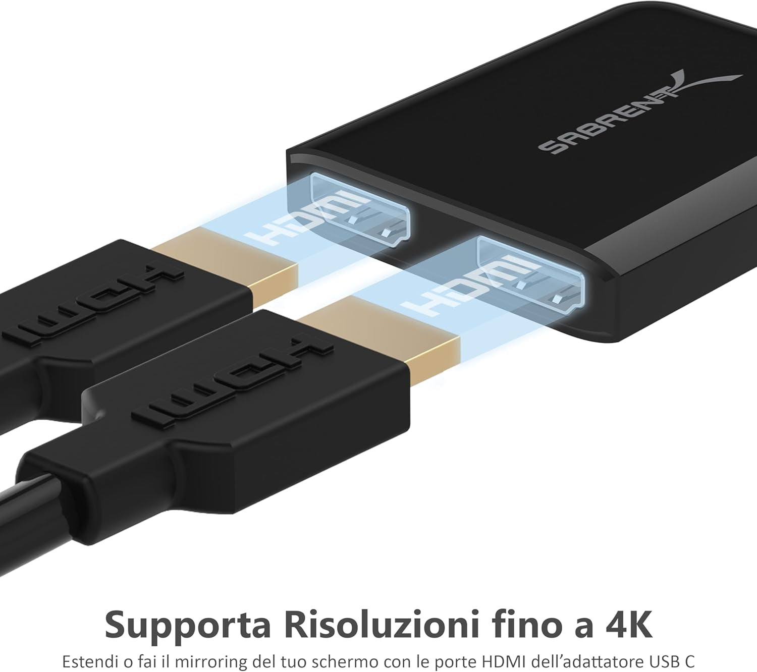 Adattatore Da USB Tipo C a Doppio HDMI [Compatibile Solo Con I Sistemi Windows] (DA-UCDH)