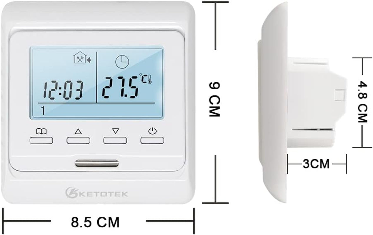 Termostato Programmabile Digitale Con Sonda LCD 220V 16A Termostato Ambiente Da Parete Riscaldamento a Pavimento Elettrico Manuale Regolatore Di Temperatura