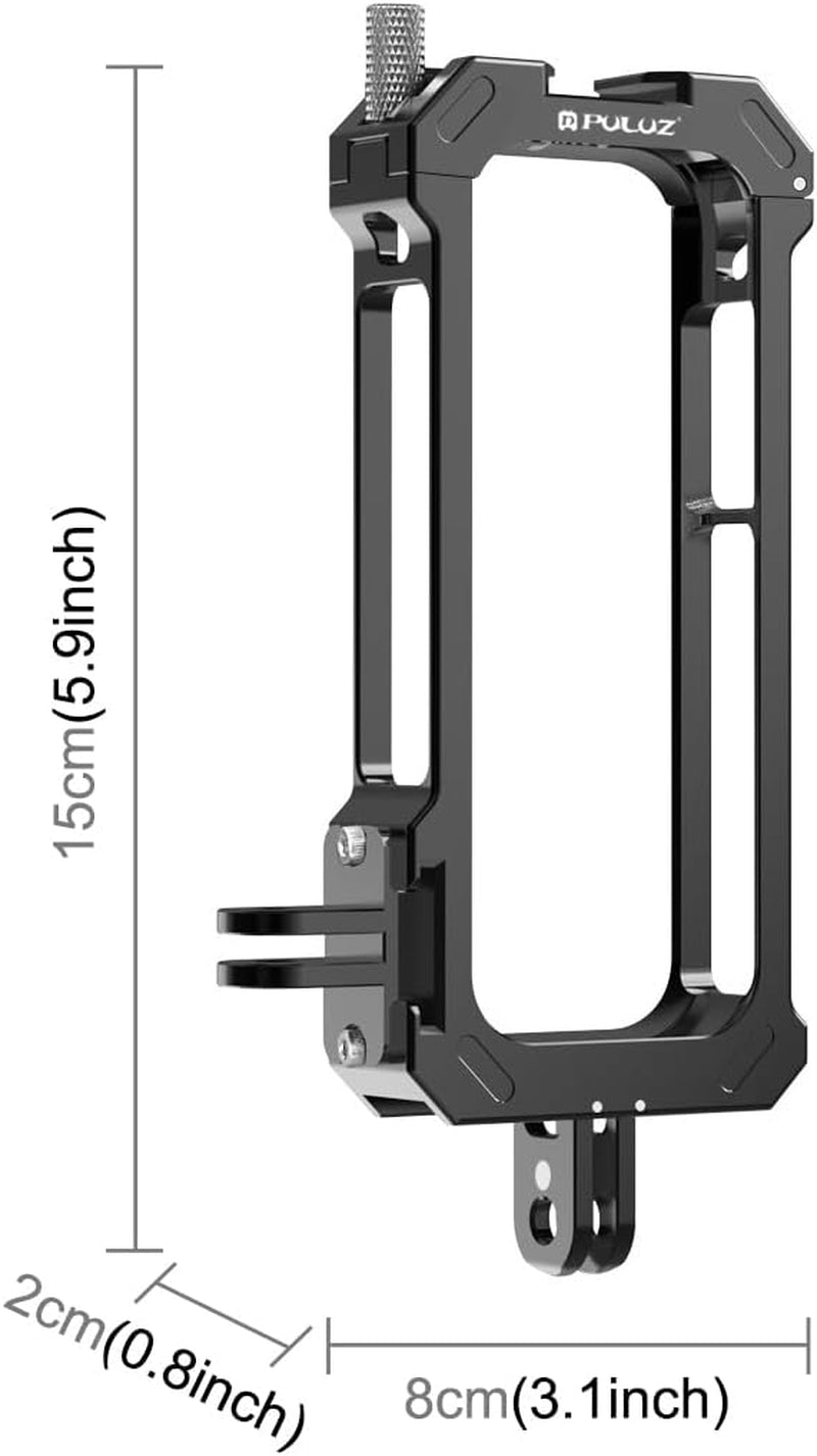 Telaio Protettivo in Metallo per Insta360 X3, Accessorio Con Base a Scarpa Fredda Espandibile E Adattatore per Treppiede, Leggero, Robusto (Telaio in Metallo)