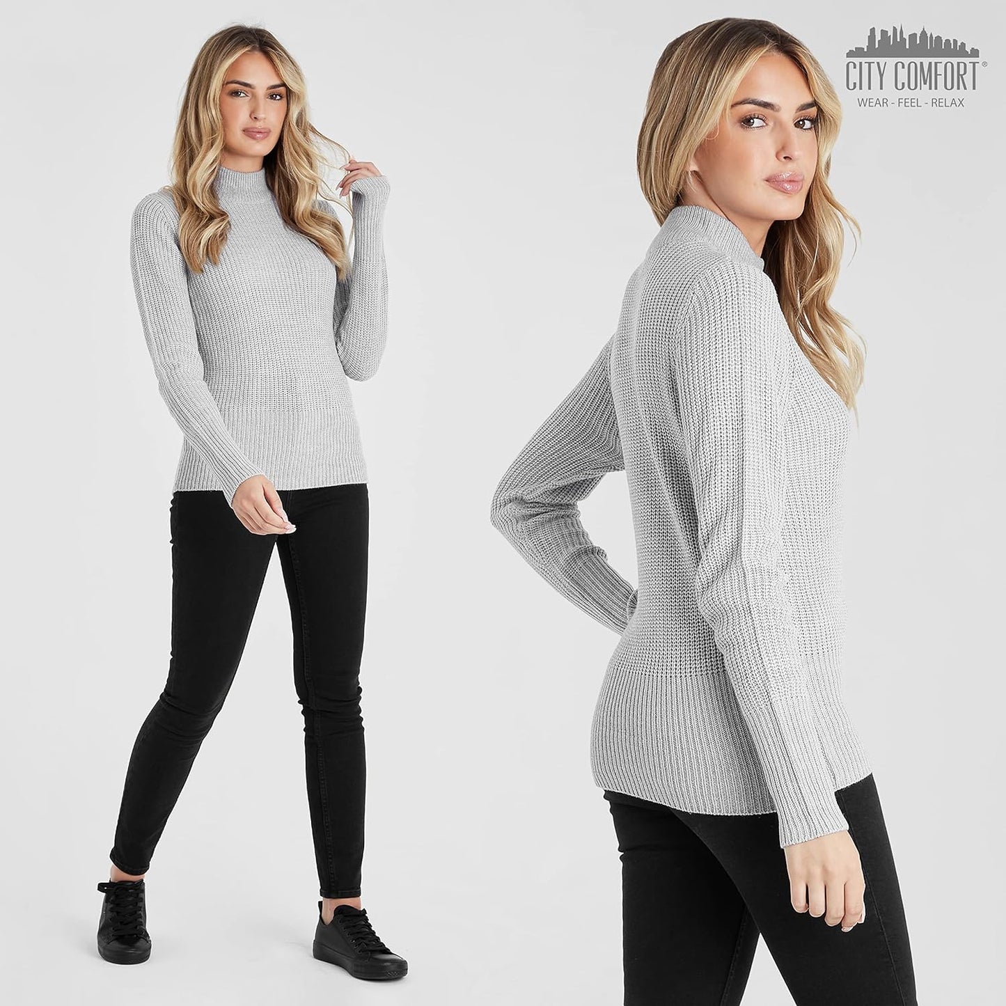 Dolcevita Donna Maglione Mockneck Basic