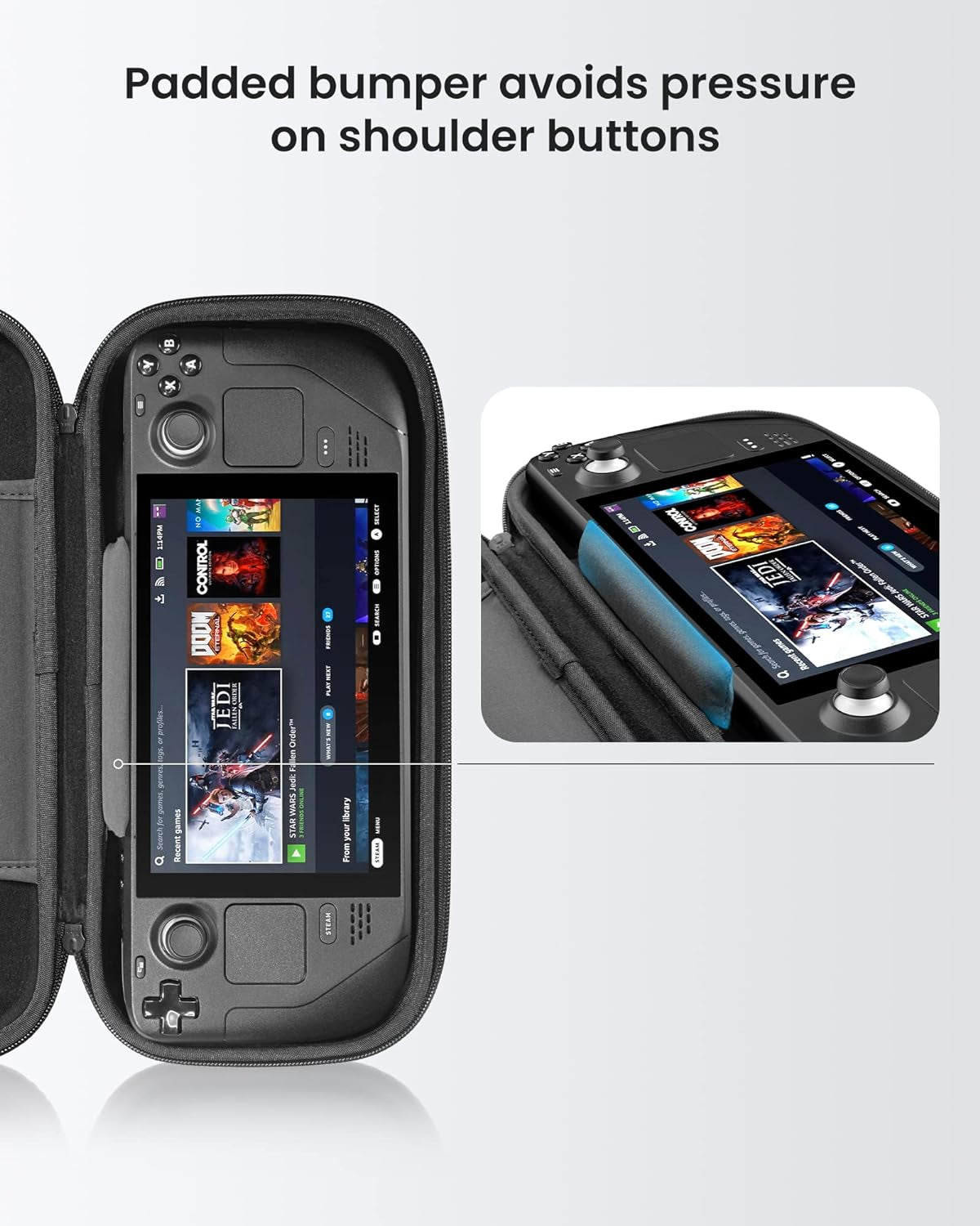 Custodia Compatibile Con Steam Deck/Steam Deck OLED, Custodia a Guscio Rigido in EVA a Protezione Completa per Il Trasporto Console E Accessori Steam Deck/Oled, Antiurto, Adatta Ai Viaggi