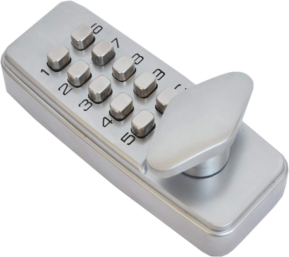 Serratura per Porta Con Codice Digitale, Cromata, Resistente Alle Intemperie, Con Combinazione Di Tasti Codificati, Colore Nero O Argento (Argento)