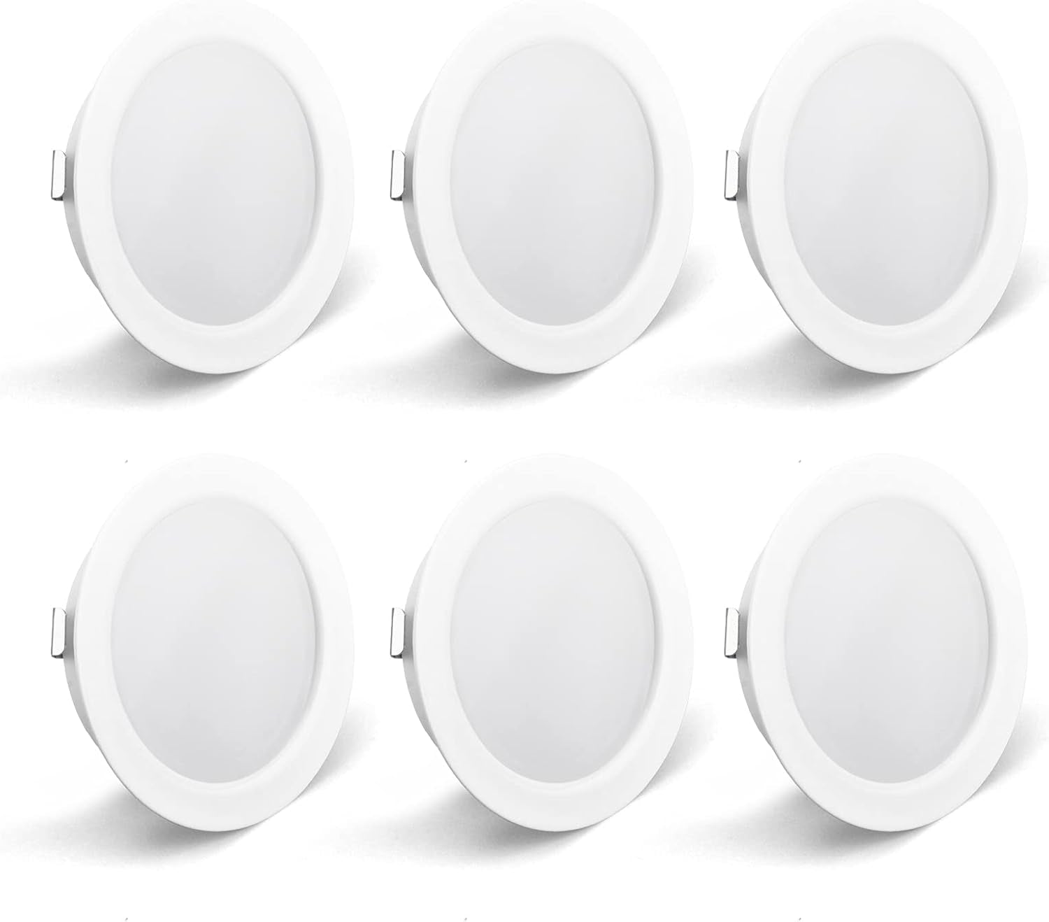 Faretti LED Da Incasso per Mobili, 230V 3,5W G4 3000K 300LM, Cavo Di Collegamento Da 15 Cm, Faretto Da Incasso, Metalloacciaio Inossidabile, Al Posto Delle Lampade Ad Alogene, Bianco Set Di 6