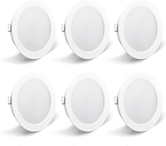 Faretti LED Da Incasso per Mobili, 230V 3,5W G4 3000K 300LM, Cavo Di Collegamento Da 15 Cm, Faretto Da Incasso, Metalloacciaio Inossidabile, Al Posto Delle Lampade Ad Alogene, Bianco Set Di 6
