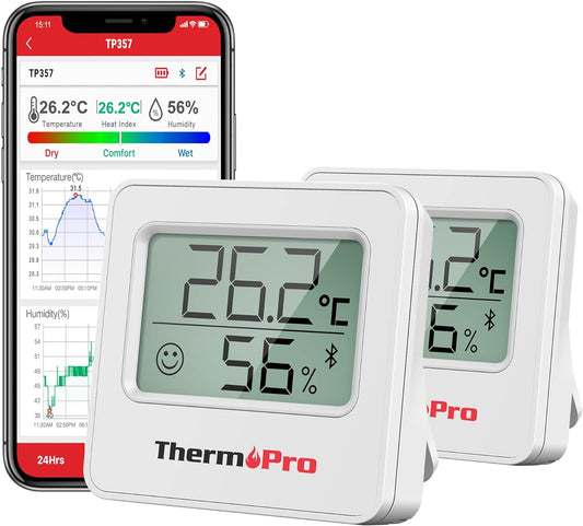 TP357 260FT Termometro Da Casa Bluetooth per Interni Con Monitor Remoto Di Temperatura E Umidità E APP Intelligente