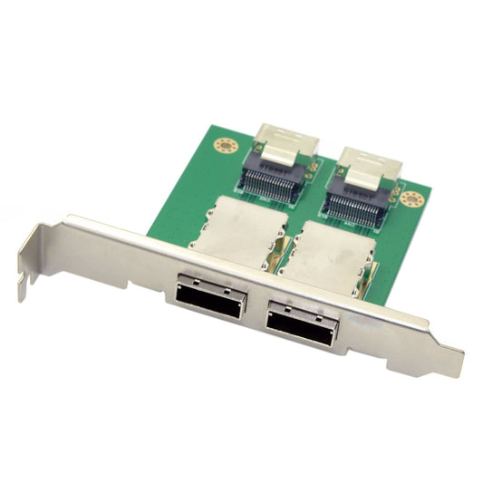 Dual Port Mini SAS SFF-8088 a SAS 36Pin SFF-8087 Adattatore PCBA Femmina Con Staffa PCI