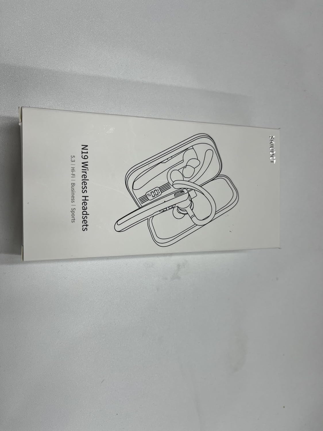 Auricolare Bluetooth, Auricolari Bluetooth 5.3 Con Microfono Antirumore, Cuffie Wireless Bluetooth Con Gancio Girevole, 120 Ore Conversazione Cuffiette Senza Fili per Lavoro/Business, Nero