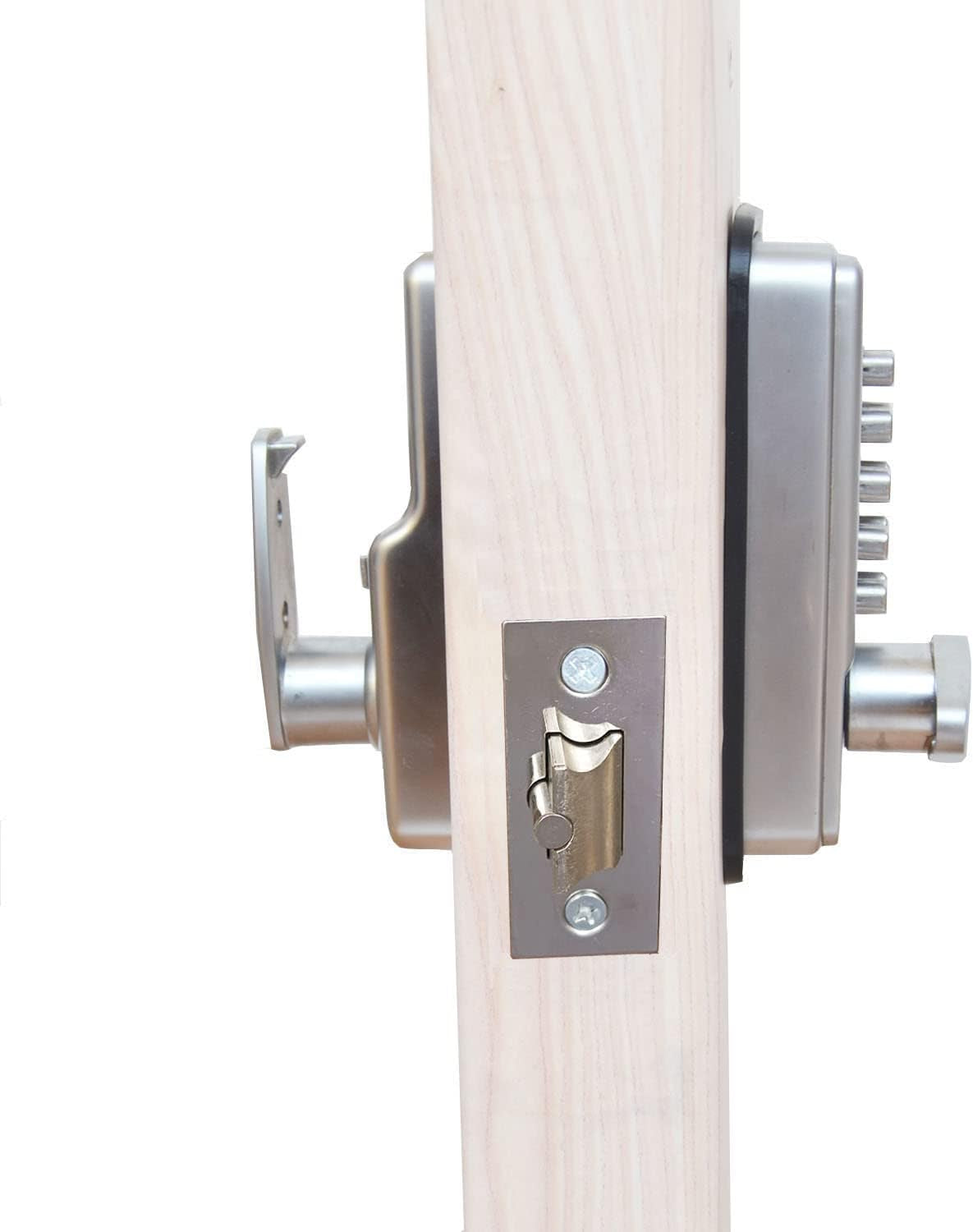 Serratura per Porta Con Codice Digitale, Cromata, Resistente Alle Intemperie, Con Combinazione Di Tasti Codificati, Colore Nero O Argento (Argento)