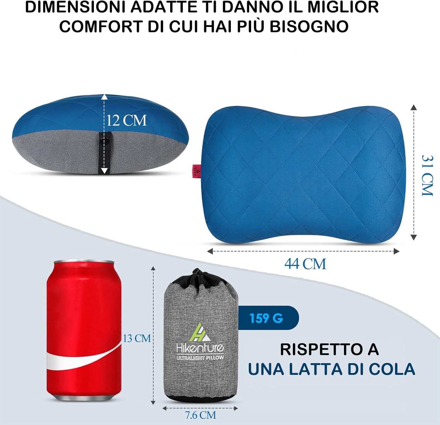 Cuscino Gonfiabile Da Campeggio, Da Viaggio, Con Federa Rimovibile, Comodo Cuscino Cervicale per Viaggio/Esterno, Cuscino Da Viaggio, Cuscino Gonfiabile Da Viaggio, Cuscino Imbottito