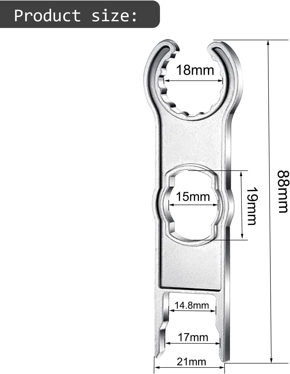 2 Pezzi Chiave per Connettori MC4, Chiave per Cavi Dei Pannelli Solari, Chiave per Cavi E Connettori Dell'Impianto Fotovoltaico, Strumento per Il Montaggio Dei Pannelli Solari Fotovoltaici (Argento)