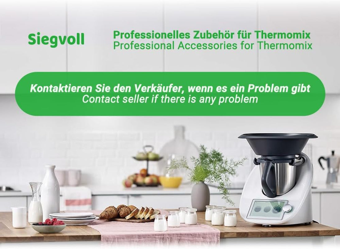 Tavola Scorrevole per Bimby TM6 TM5 in Acrilico, Vassoio Scorrevole per Thermomix, Facile Da Spostare (Bianco)