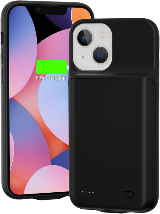 Custodia/Cover per Batteria per Iphone 13 Mini, [6000Mah] Custodia Di Ricarica Iphone, Custodia Protettiva Di Ricarica Portatile, Batteria Estesa Ricaricabile per Iphone 13 Mini (5,4 Pollici)