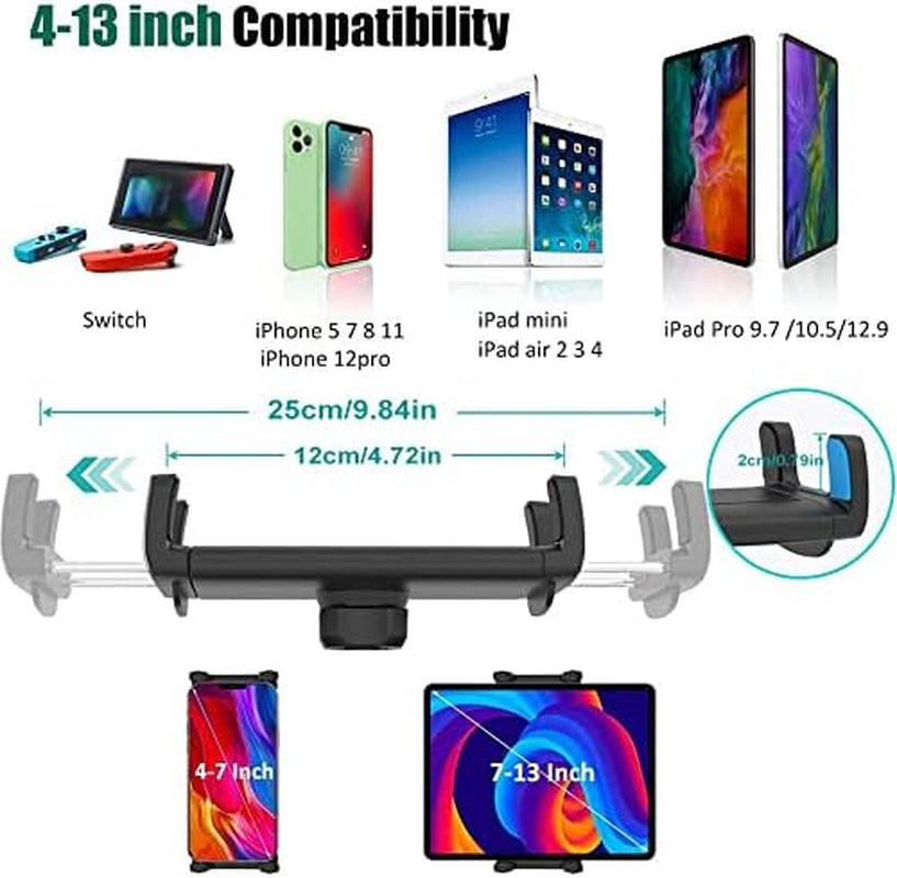 Supporto Tablet Auto Portabicchieri per 4-13" Dispositivo, Porta Tablet & Telefono Tazza Camion Con Collo Allungabile, per Ipad Pro Air Mini, Samsung Galaxy Tab, Kindle Fire, Switch, Iphone