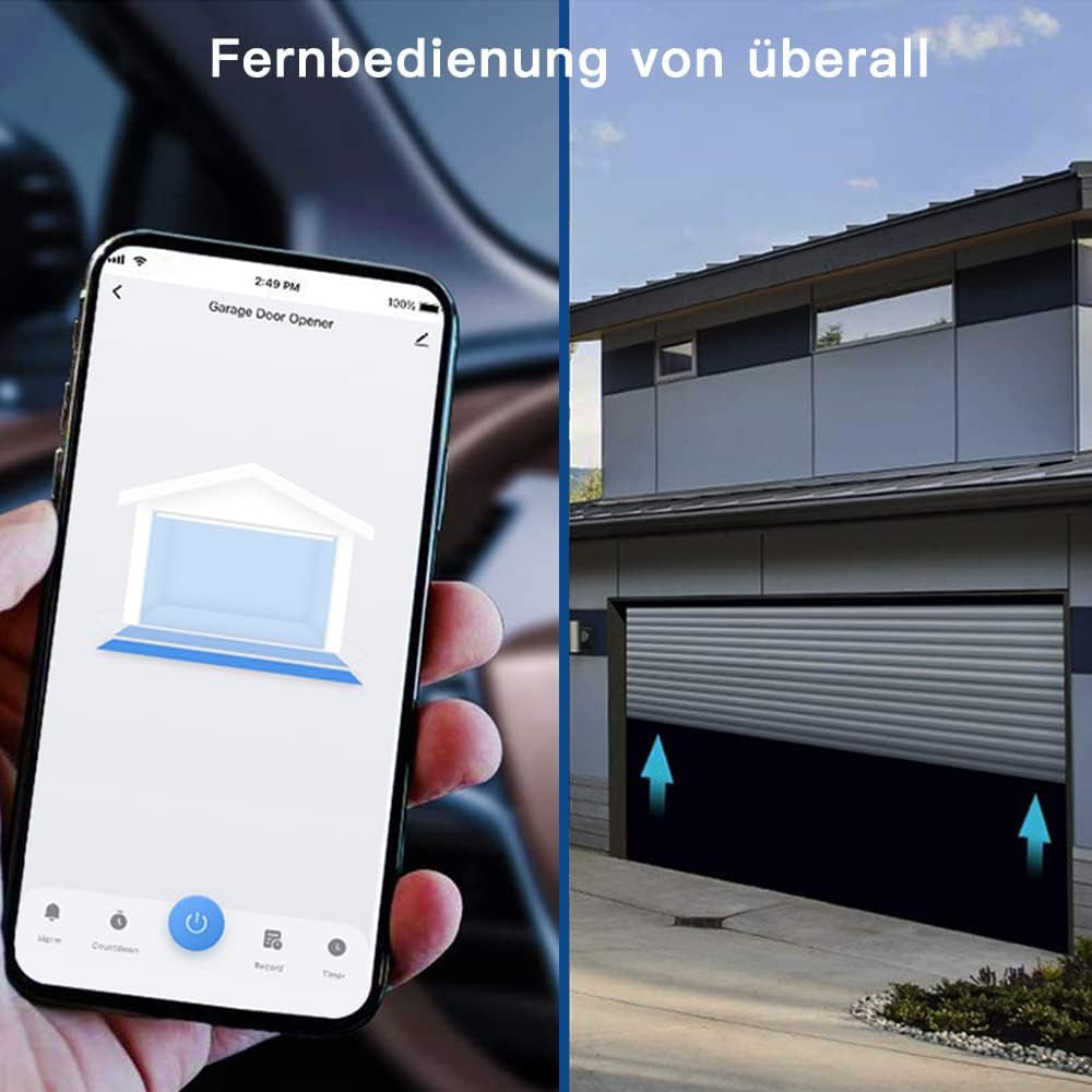 Apriporta Wifi Smart per Garage , Controllo App Smart Life, Controllo Vocale Con Alexa E Google Home, Senza Hub
