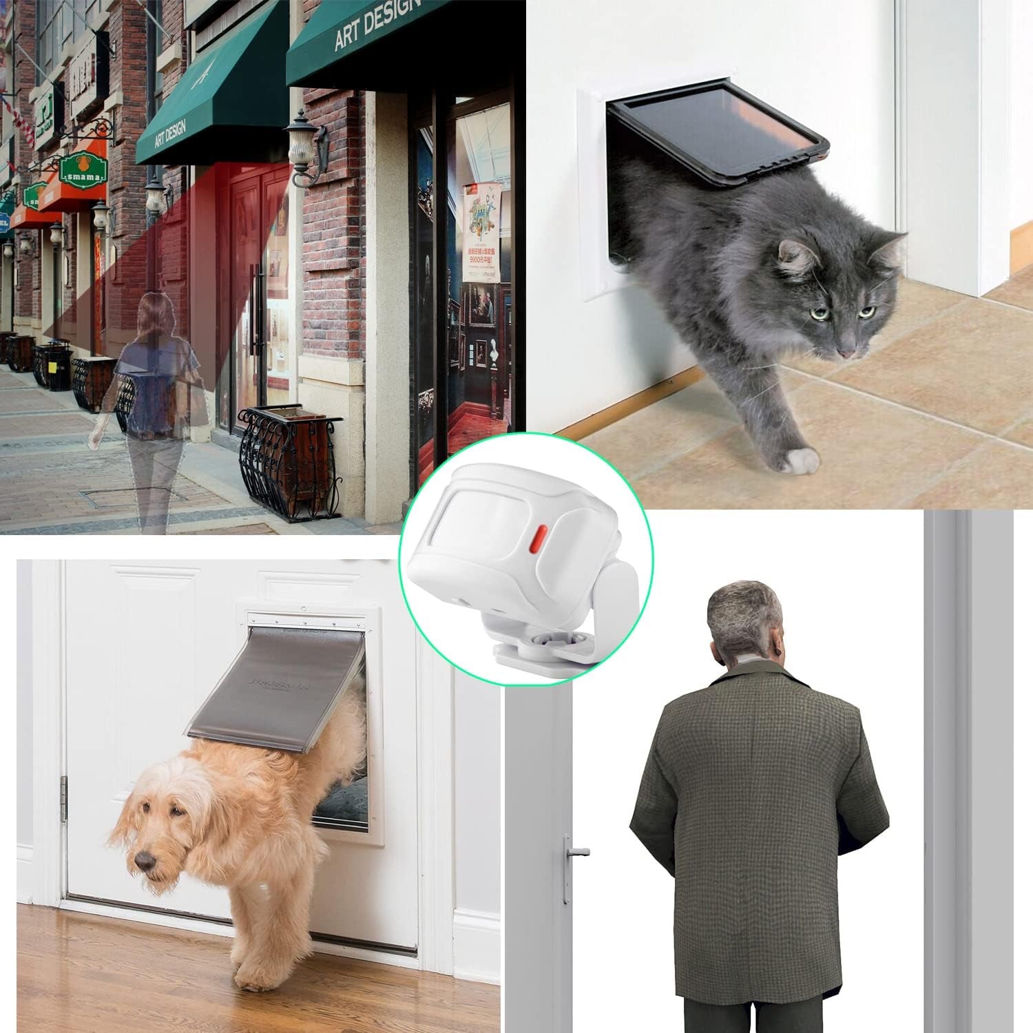Allarme Con Sensore Di Movimento/Campanello/Allarme, Allarme Di Sicurezza Domestica, Allarme Di Ingresso Di Benvenuto, Allarme Cassetta Postale, Campanello Porta Visitatore, Portata a 279,8 M, 36
