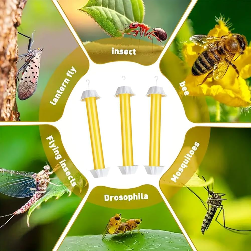 Set Di 6 Trappole per Mosche Grandi per Interni Ed Esterni, Trappola per Zanzare Con Strisce Adesive, Protezione Contro Le Zanzare, Trappola per Mosche Della Frutta, Da Appendere E Da Appendere