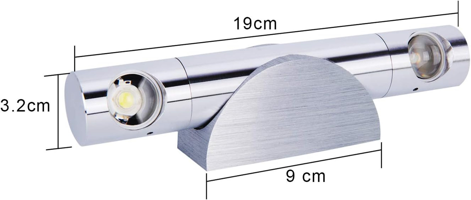 Applique Da Parete Interno, Applique Interno Rotazione Di 360°, Lampada Da Parete LED Moderne, Lampade Da Muro in Metallo per Decorazione Soggiorno Camera Da Letto Scale, 6000K Bianco Freddo